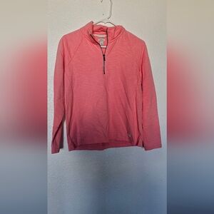 L.L. Bean Coral Half-Zip Pullover
